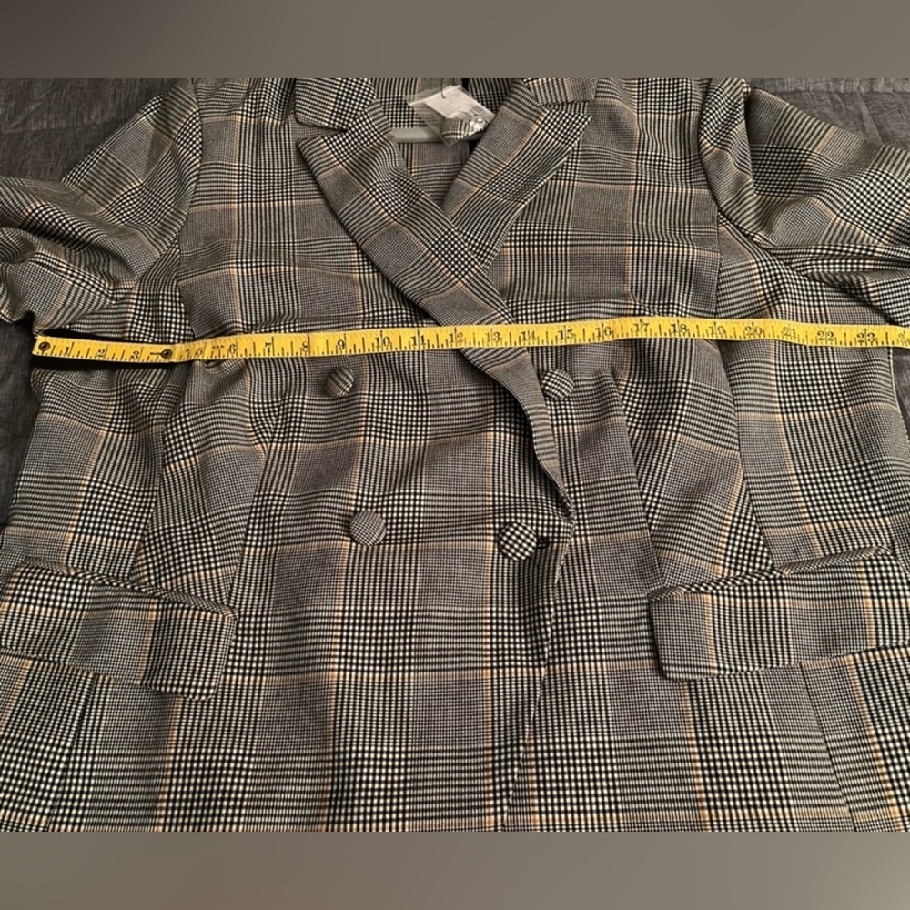 Lane Bryant Double Breasted Plaid Blazer in Bastille Plaid Sz 18 NWT Office Wear - Picture 9 of 11